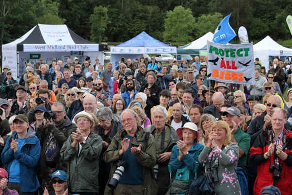 Hen Harrier Day crowd at Carsington Water in 2019